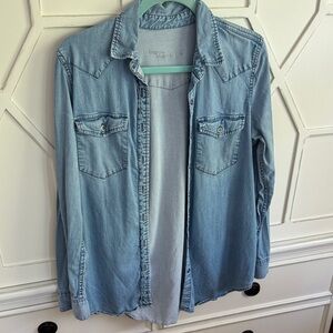 Gap Maternity Light Blue Denim Shirt
